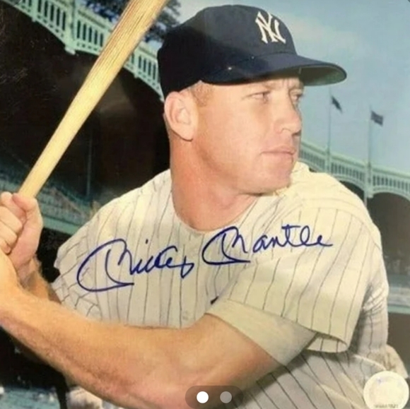 autograph Mickey Mantle 8x10 photo with COA - Picture 2 of 3